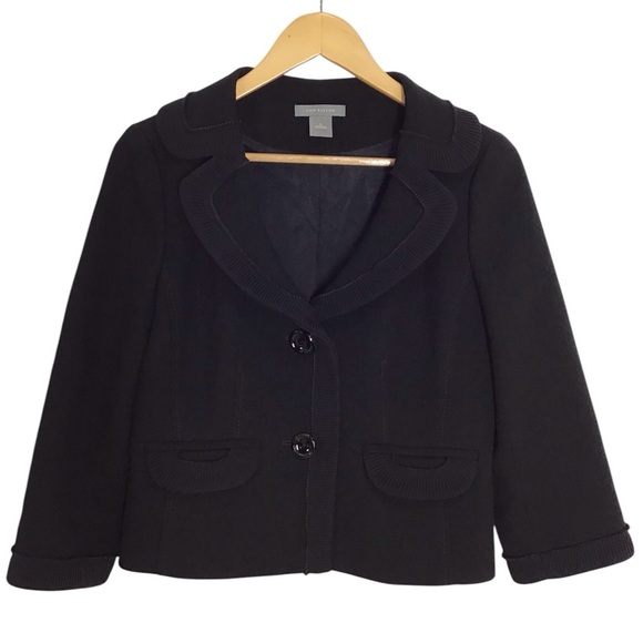 Ann Taylor Black Virgin Wool Blazer - Picture 5 of 10